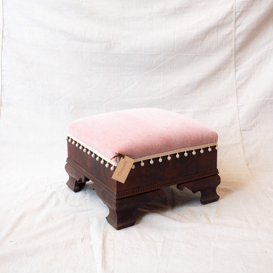 Mohair Foot Stool