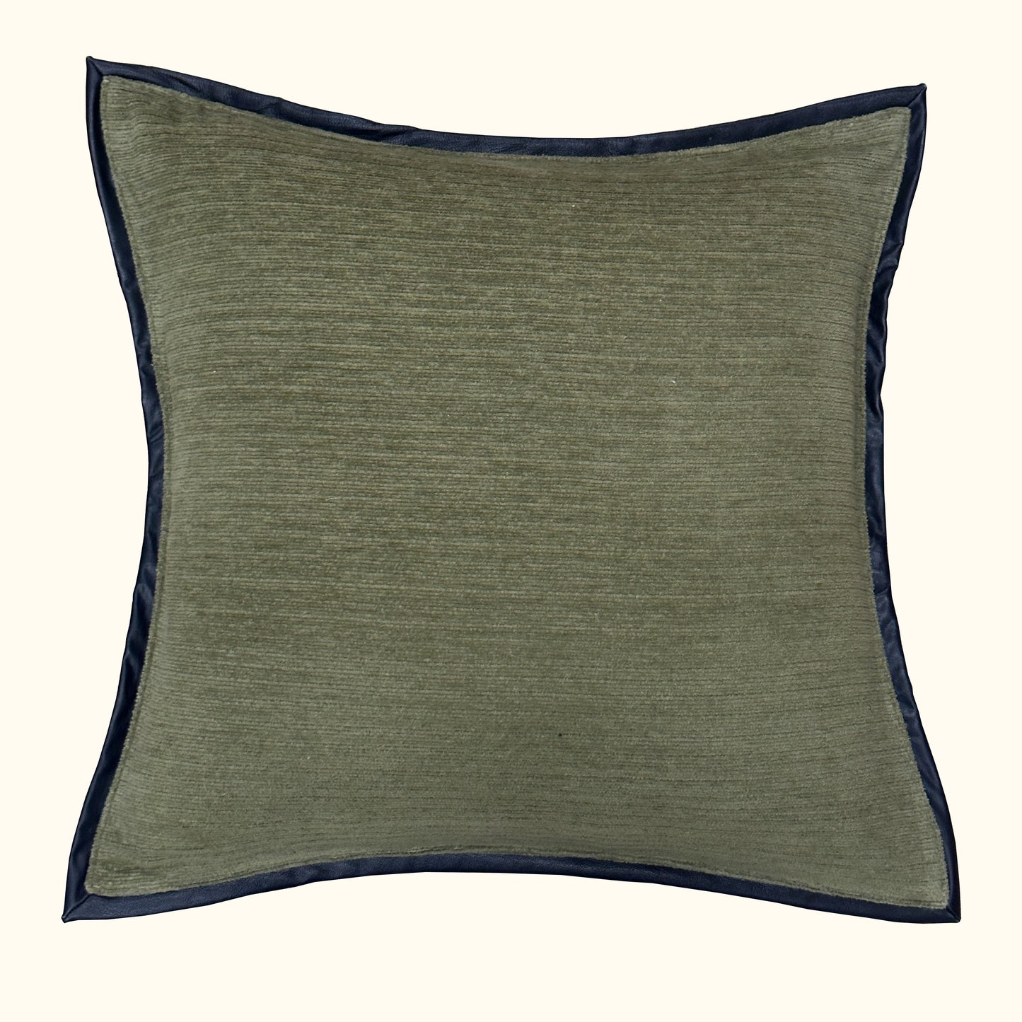 Leather Frame-22x22-Sage Pillow