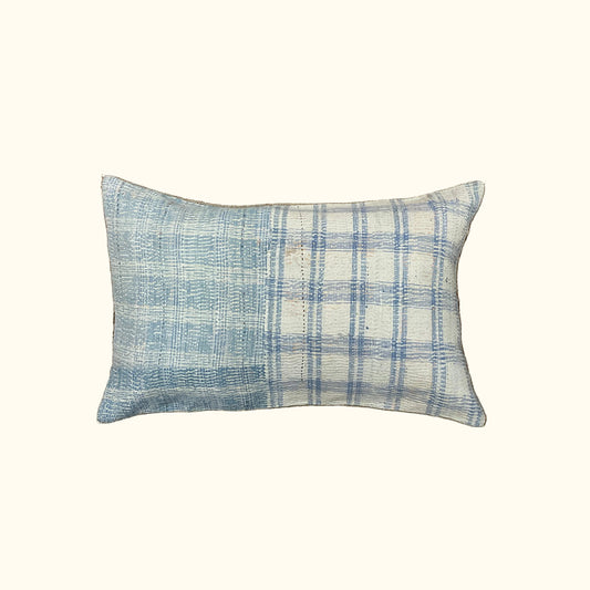 Vintage Kantha Quilt Pillow - 13" x 20" - India - 541c