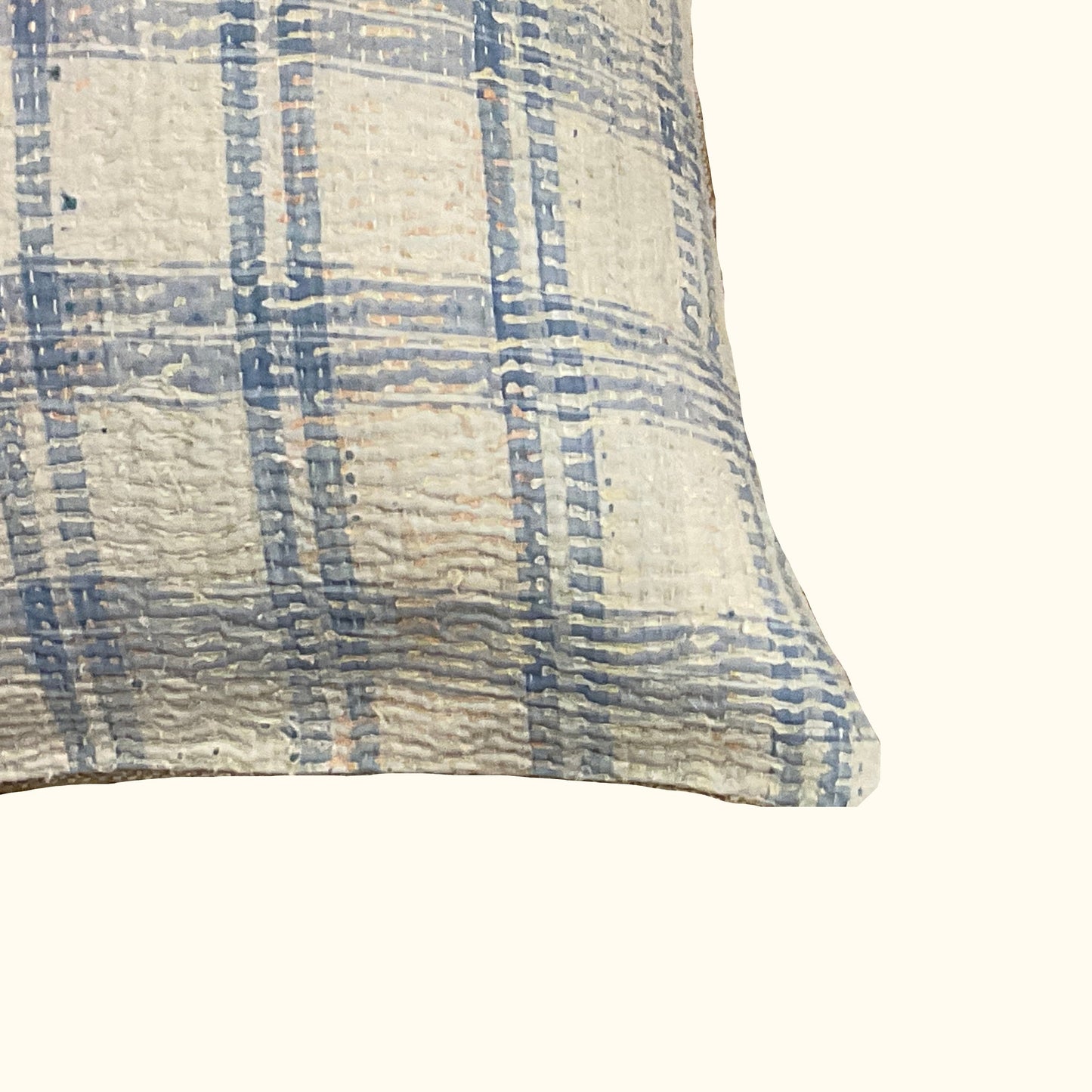 Vintage Kantha Quilt Pillow - 13" x 20" - India - 541c