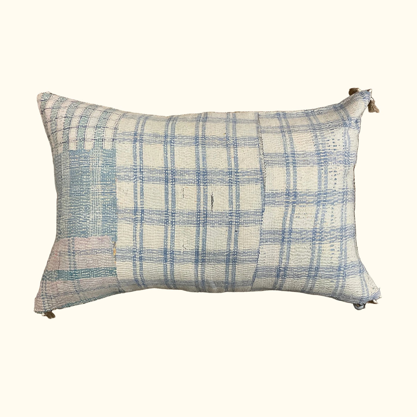 Vintage Kantha Pillow - 16" x 24" - India - 541a