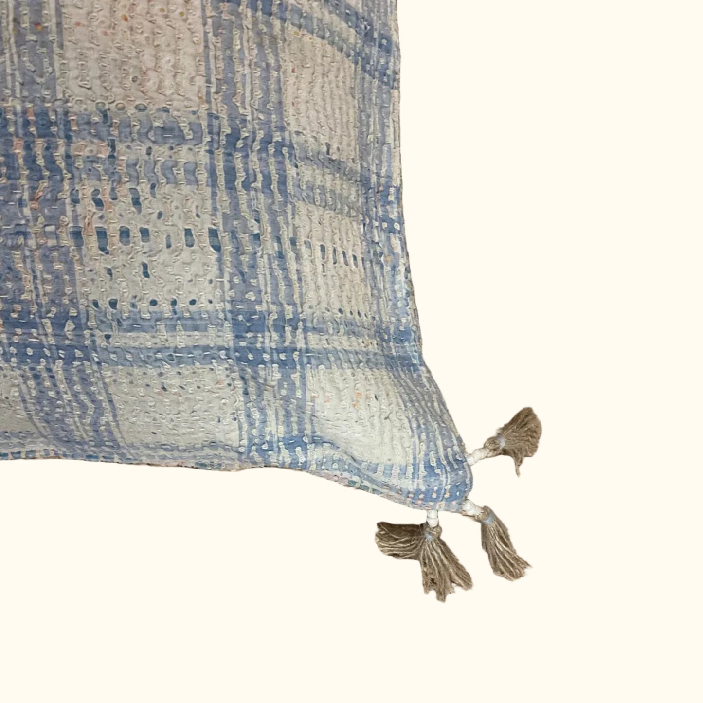 Vintage Kantha Pillow - 16" x 24" - India - 541a