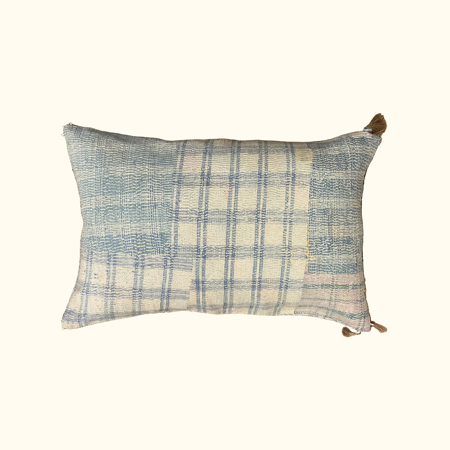 Vintage Kantha Pillow - 16" x 24" - India - 541a