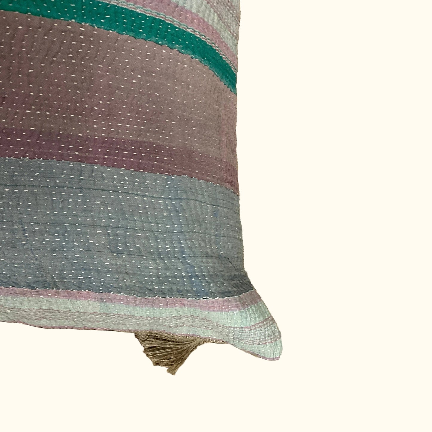 Vintage Kantha Pillow - 20 x 20 - India - 543b