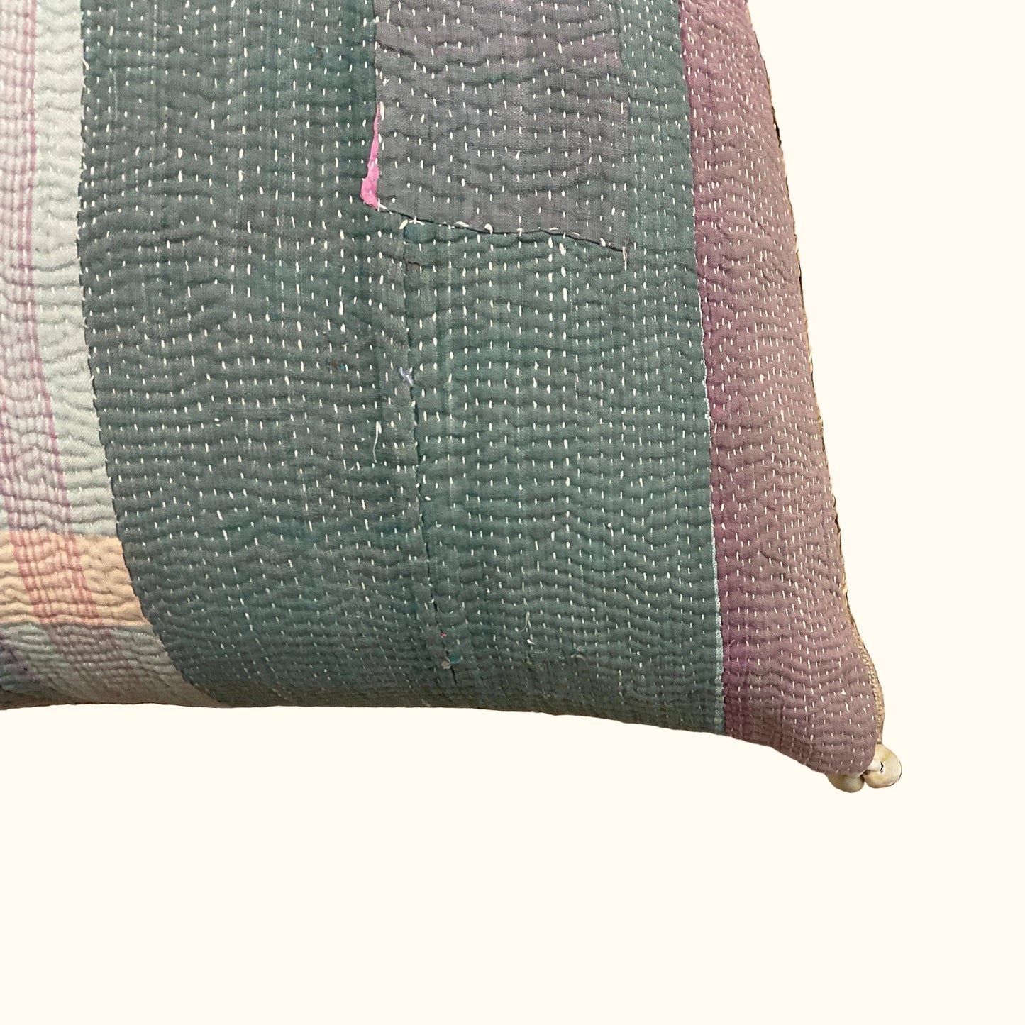 Vintage Kantha Pillow - 20 x 20 - India - 543a