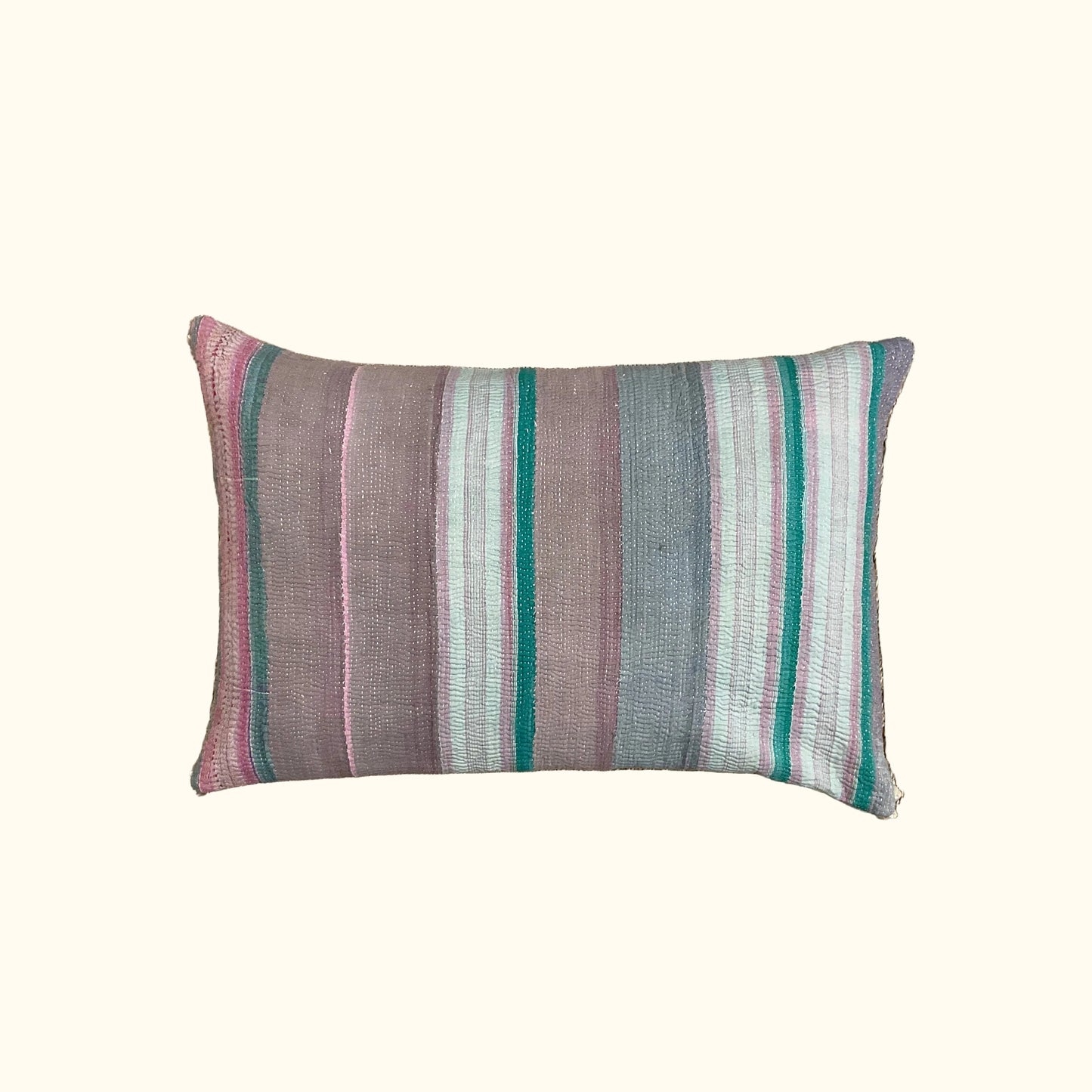 Vintage Kantha Pillow - 16" x 24" - India - 543c