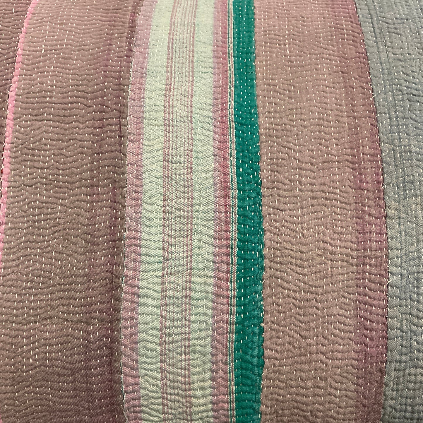 Vintage Kantha Pillow - 16" x 24" - India - 543c