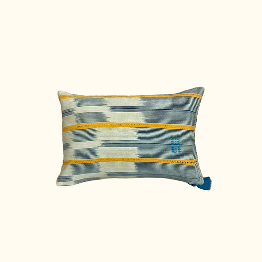 Vintage Ivory Coast Woven Pillow - 11 x 17 - West Africa - 563b