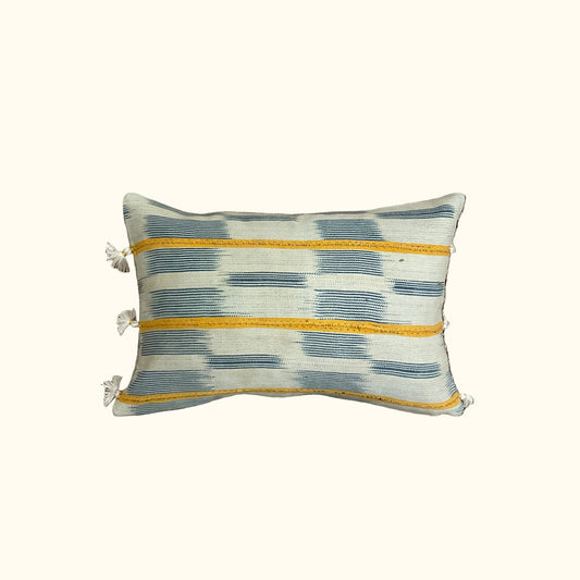 Vintage Ivory Coast Woven Pillow - 11" x 17" - West Africa - 563a