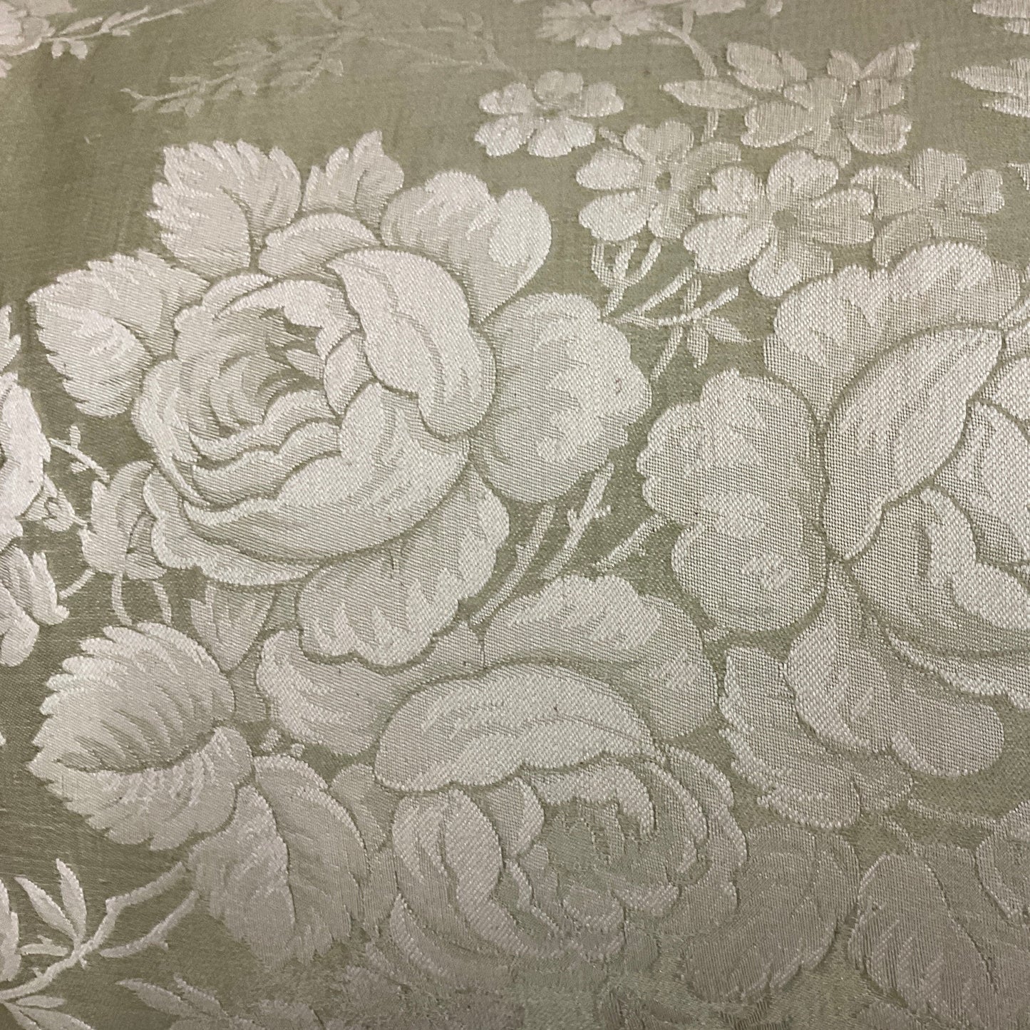 Vintage Silk Damask Pillow - 11" x 17" - 546a