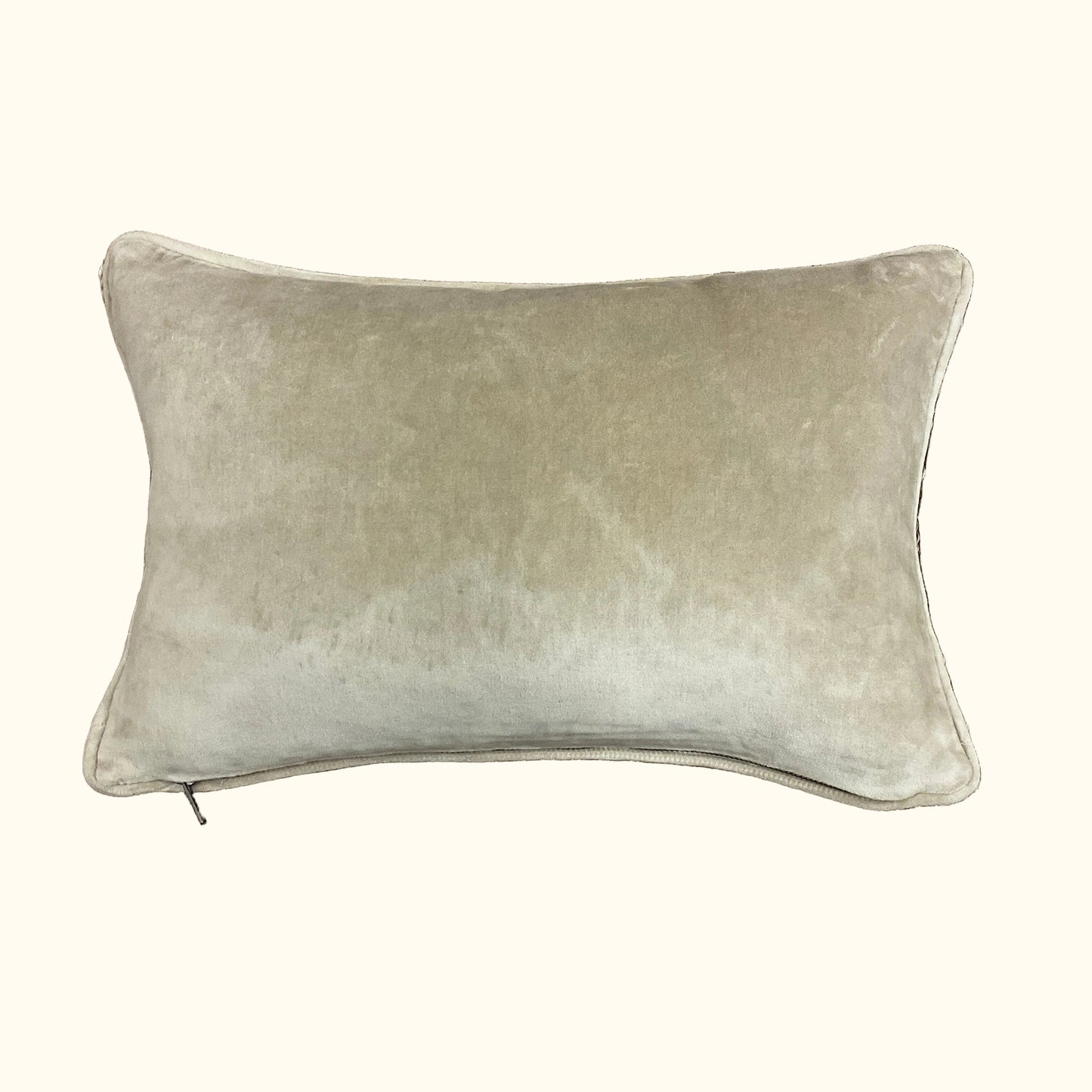 Vintage Silk Damask Pillow - 11" x 17" - 546a