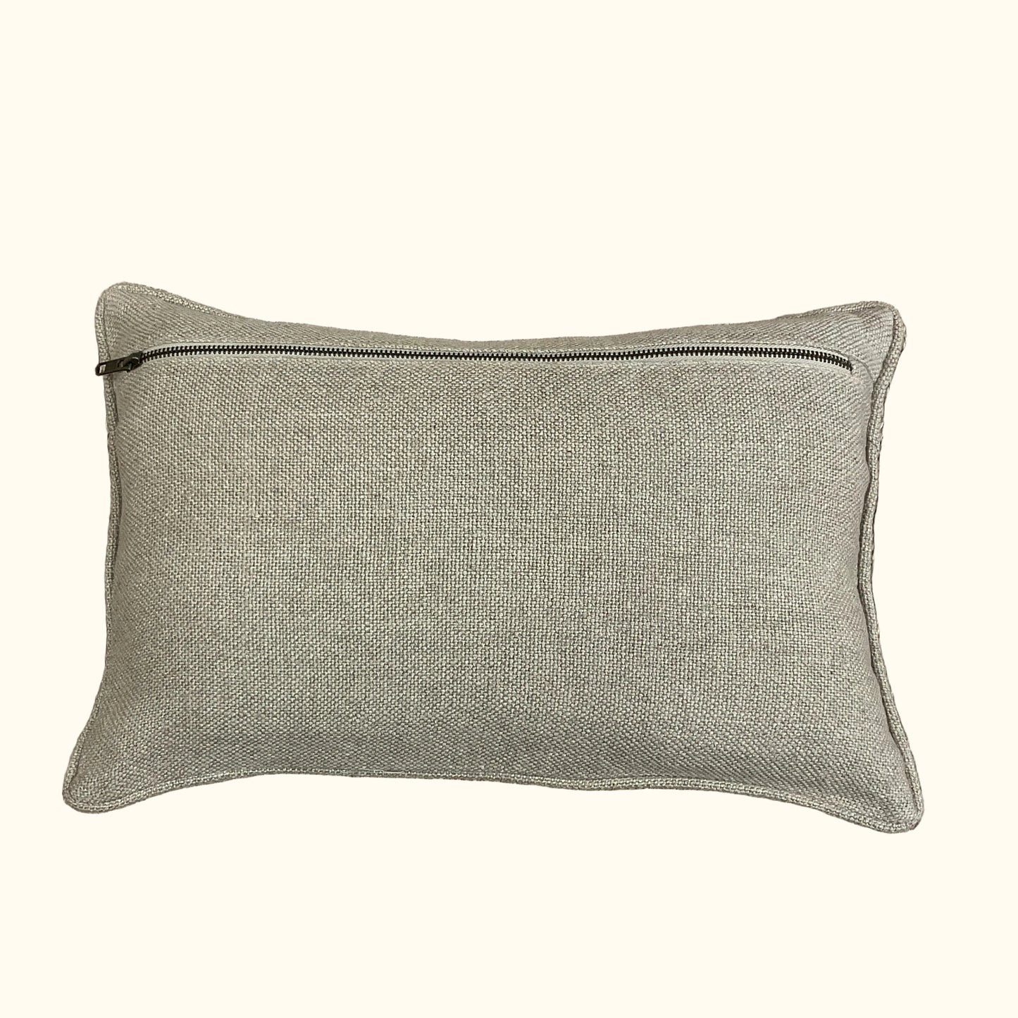 Vintage Silk Damask Pillow - 11" x 17" - 545a