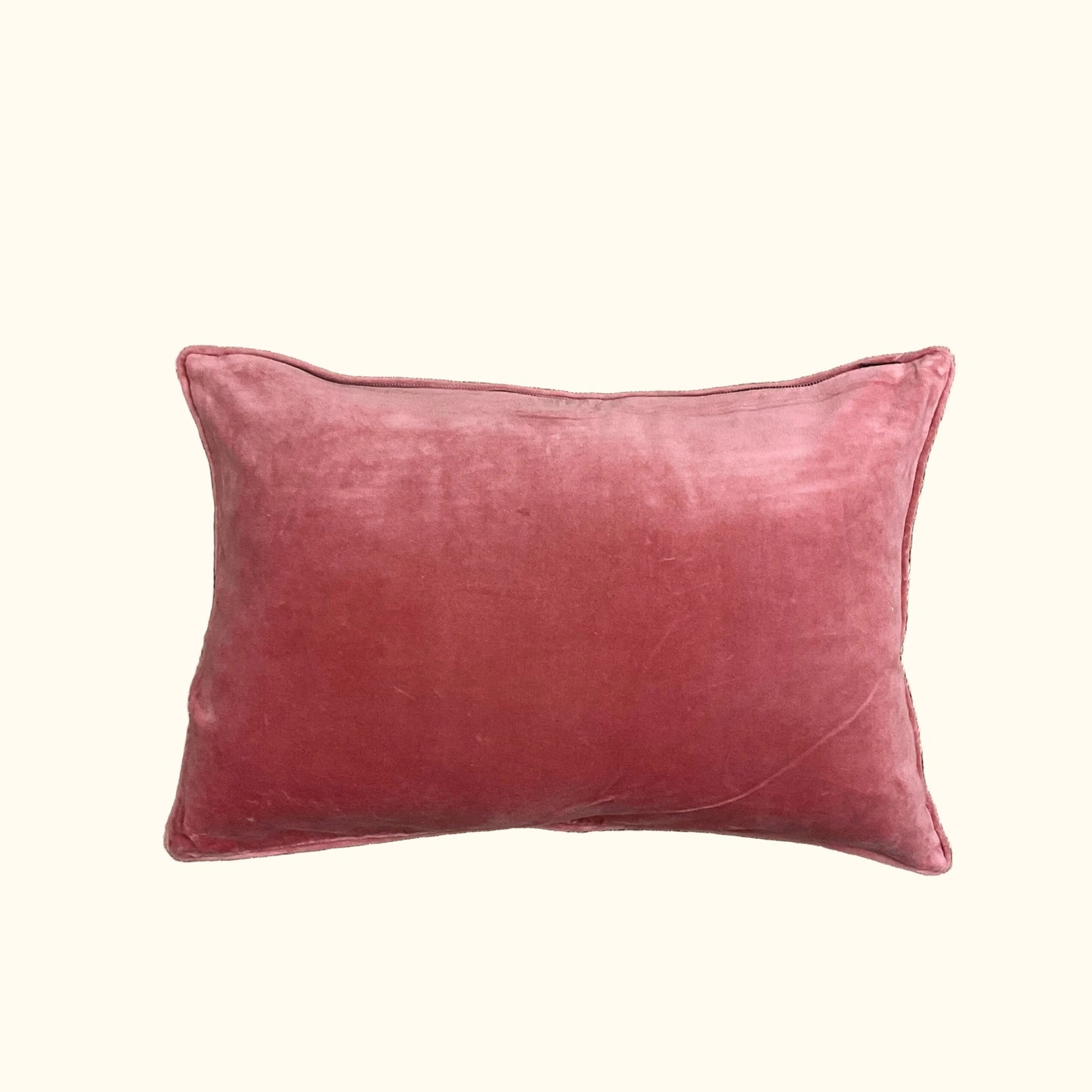 Vintage Silk Damask Pillow - 16" x 24" - 545b