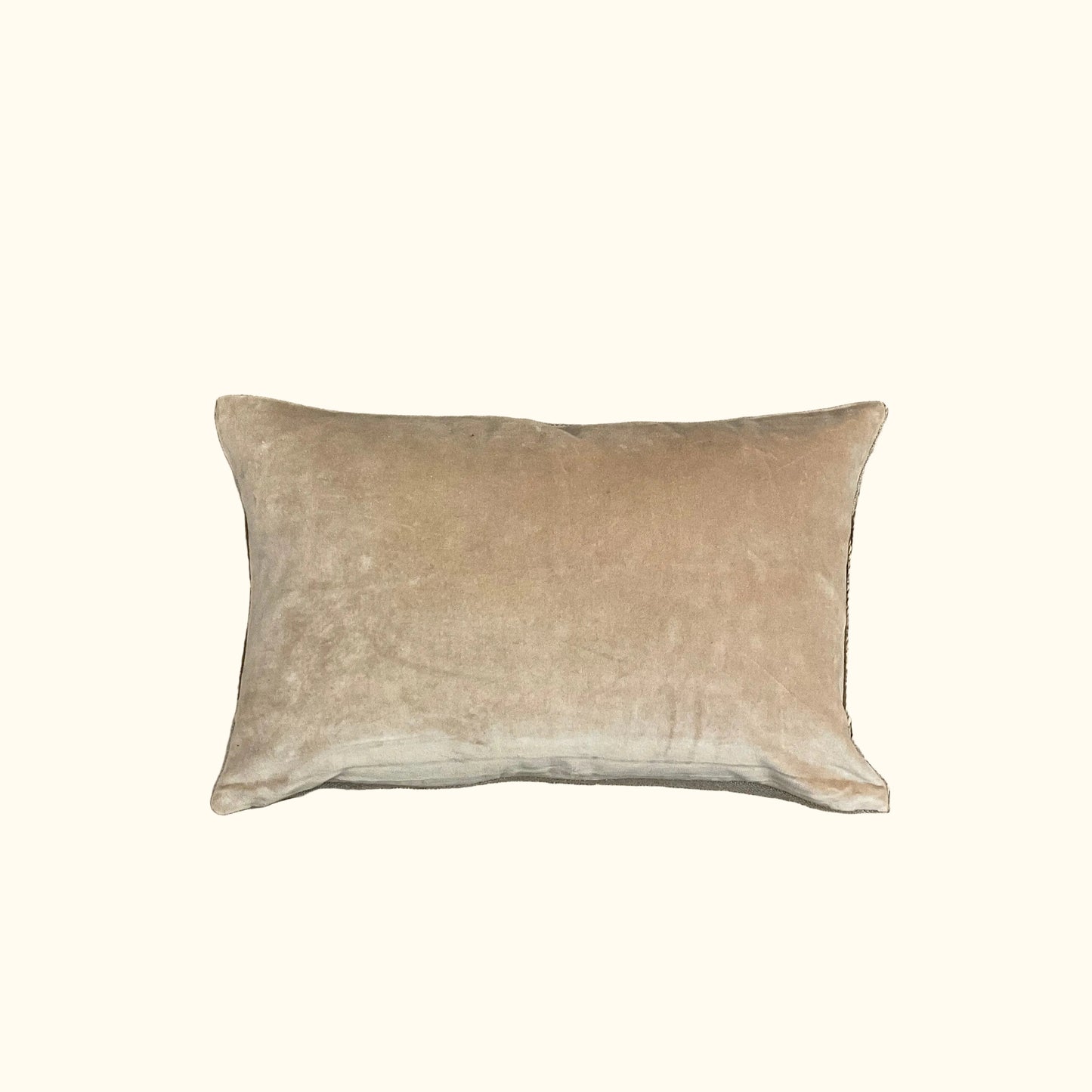 Vintage Floral Embroidery on Linen Pillow - 13 x 20 - 556a