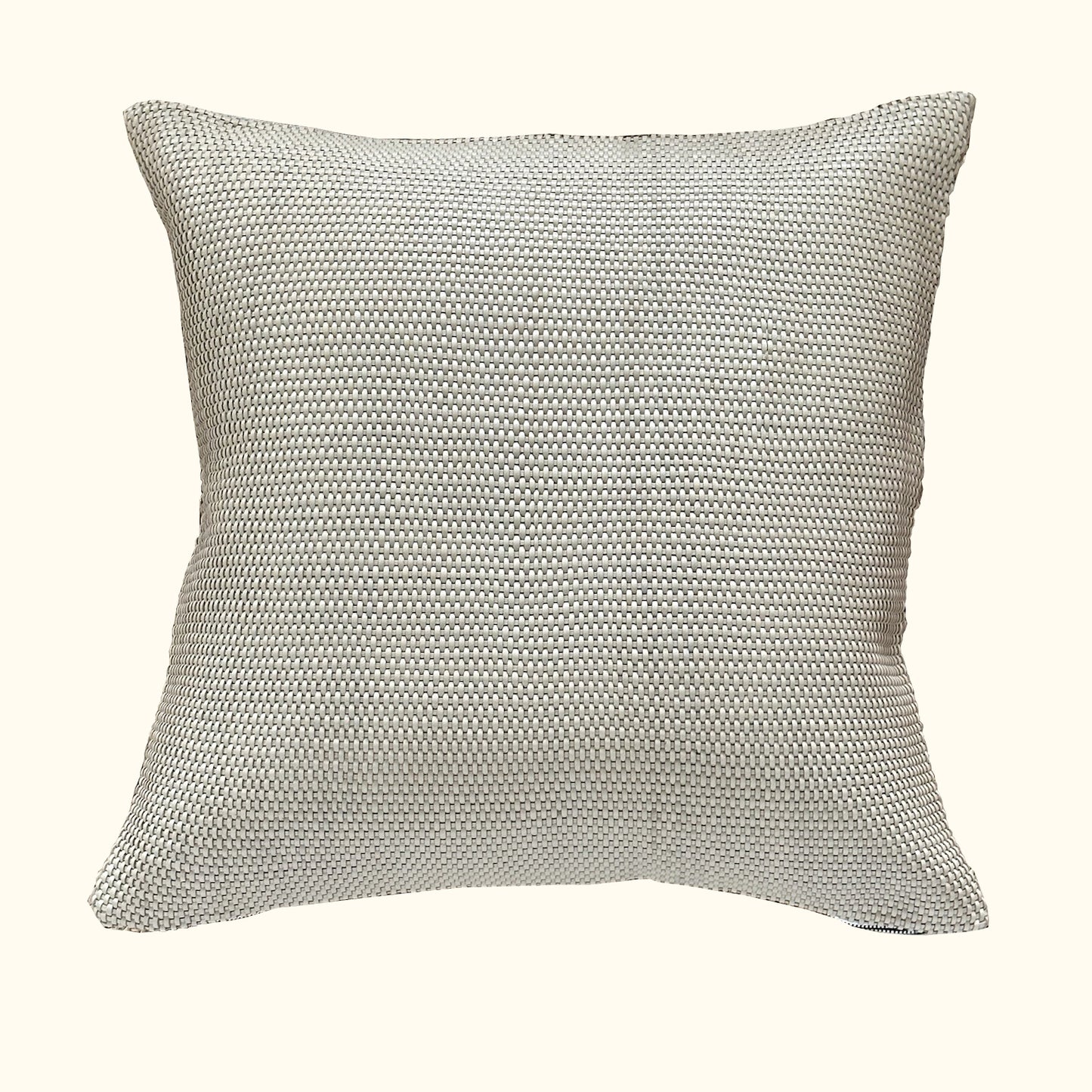 Leather Weave-22x22-Ivory Pillow