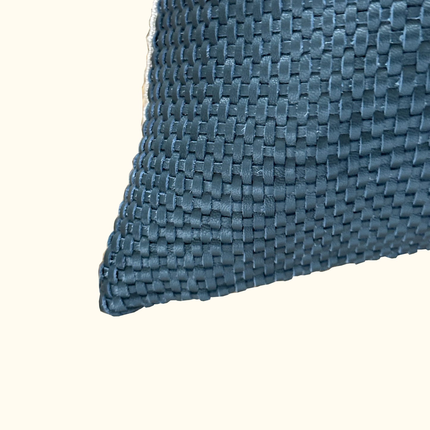 Leather Weave-22x22-Indigo Pillow