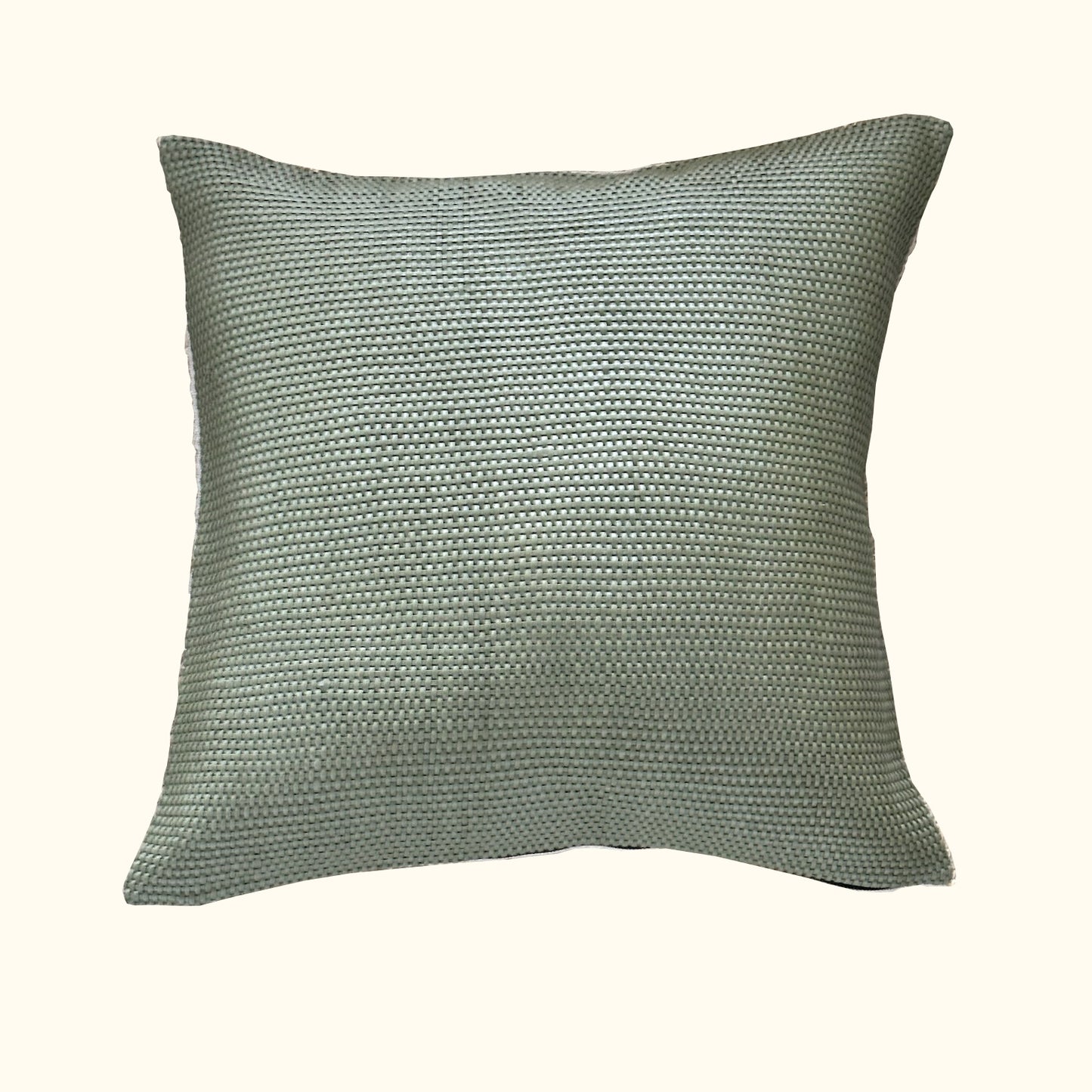 Leather Weave-22x22-Sage Pillow