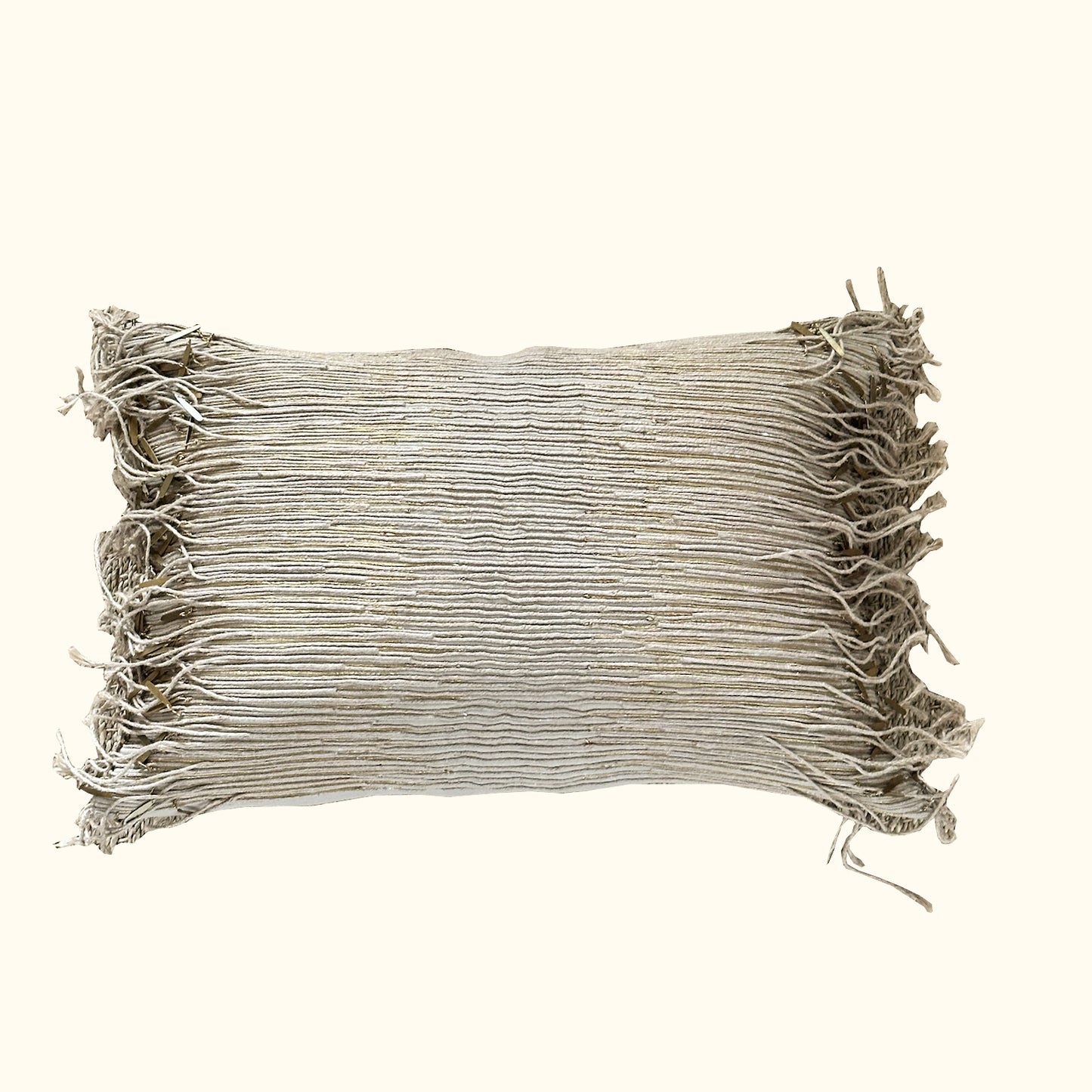 Brass Fringe-16x24-Natural Pillow