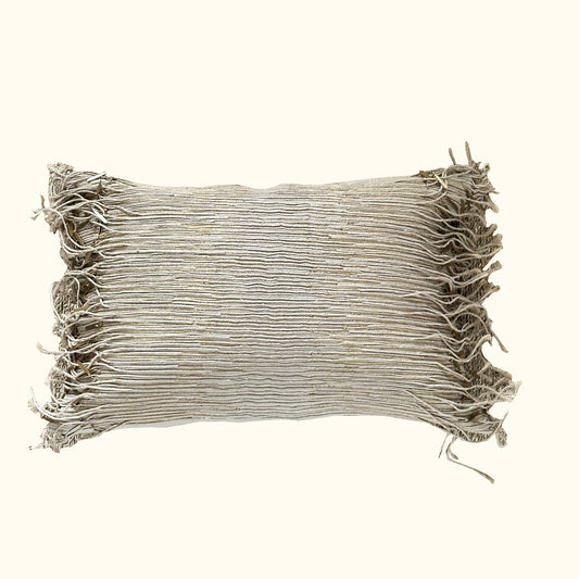 Brass Fringe-16x24-Natural Pillow