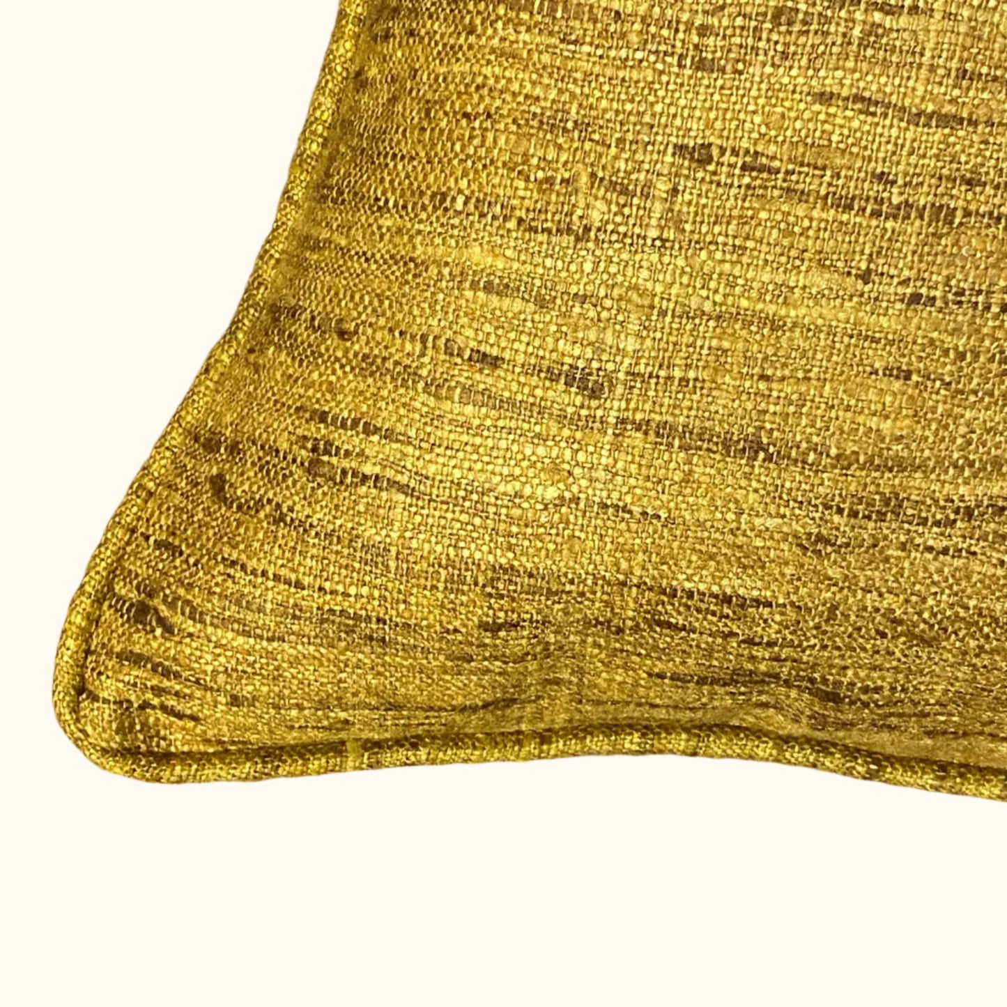Bronze Wild Silk with Piping Pillow - 20" x 20" - India - S108D