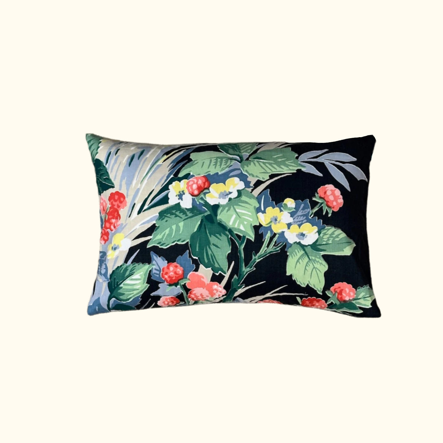 Vintage Cotton Kandell Chintz Pillow - 11" x 17" - USA - 438B