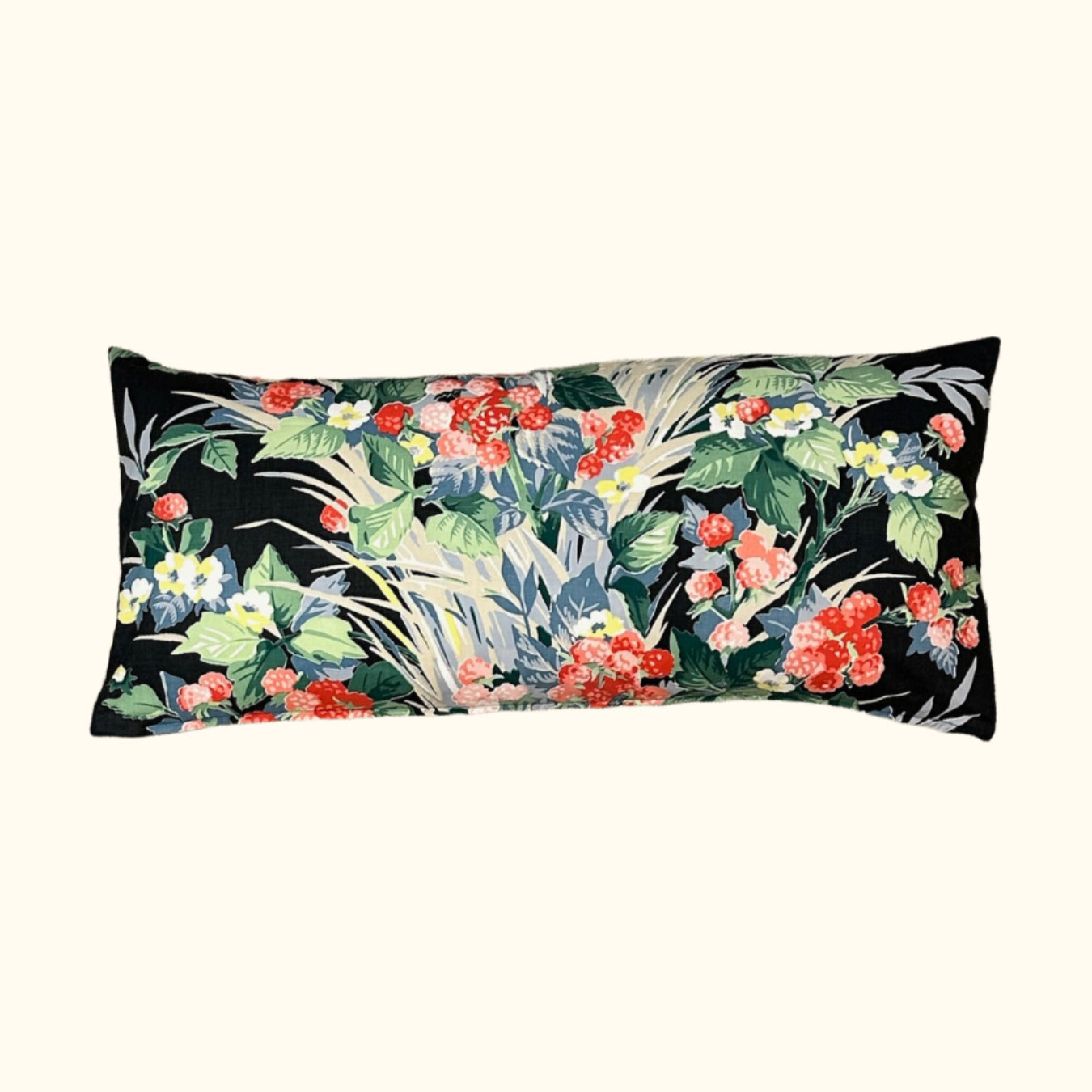 Vintage Cotton Kandell Chintz Pillow - 16" x 34" - USA - 438a
