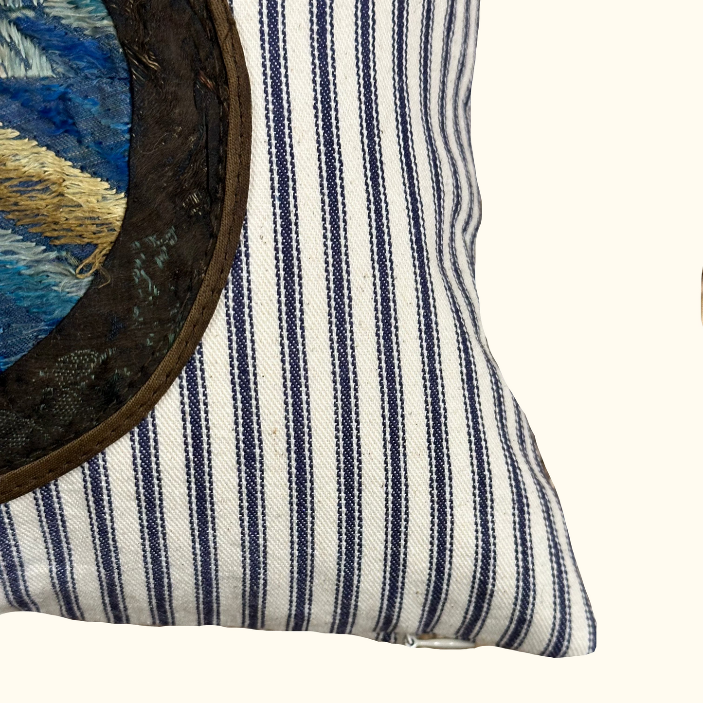 Antique Embroidery c. 1920's Pillow - 9" x 12" - China - 480A