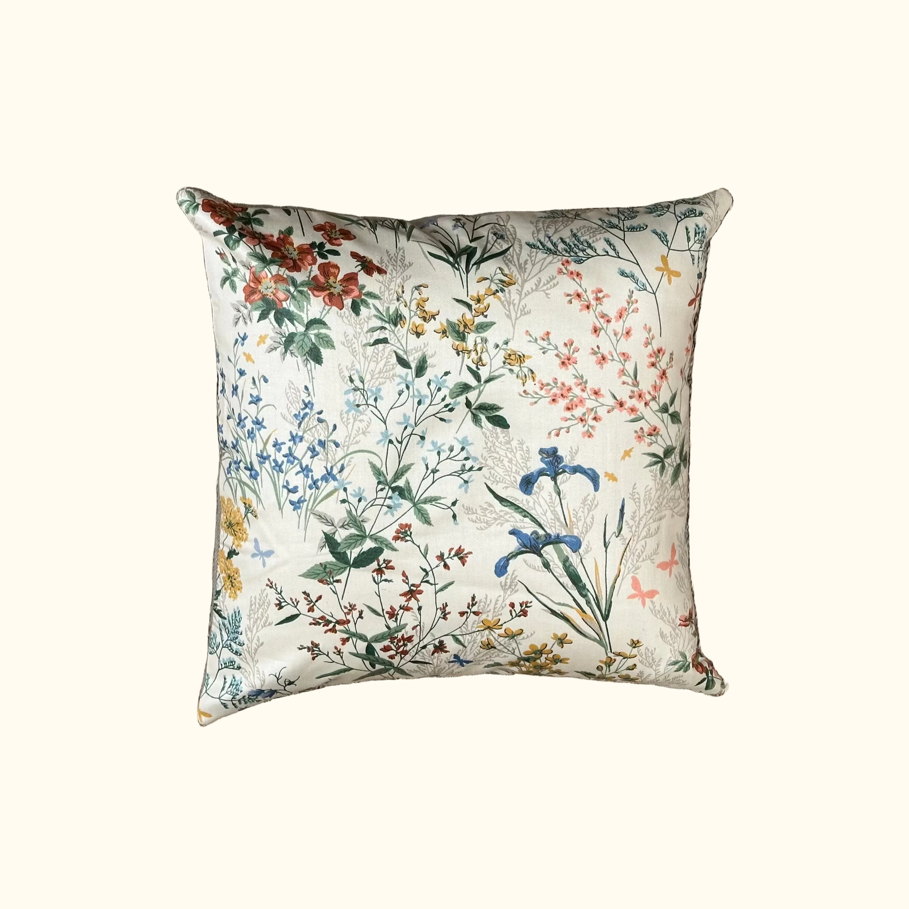 Vintage Botanical Cotton Sateen Pillow - 16