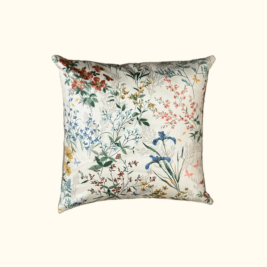 Vintage Botanical Cotton Sateen Pillow - 16" x 16" - 479c