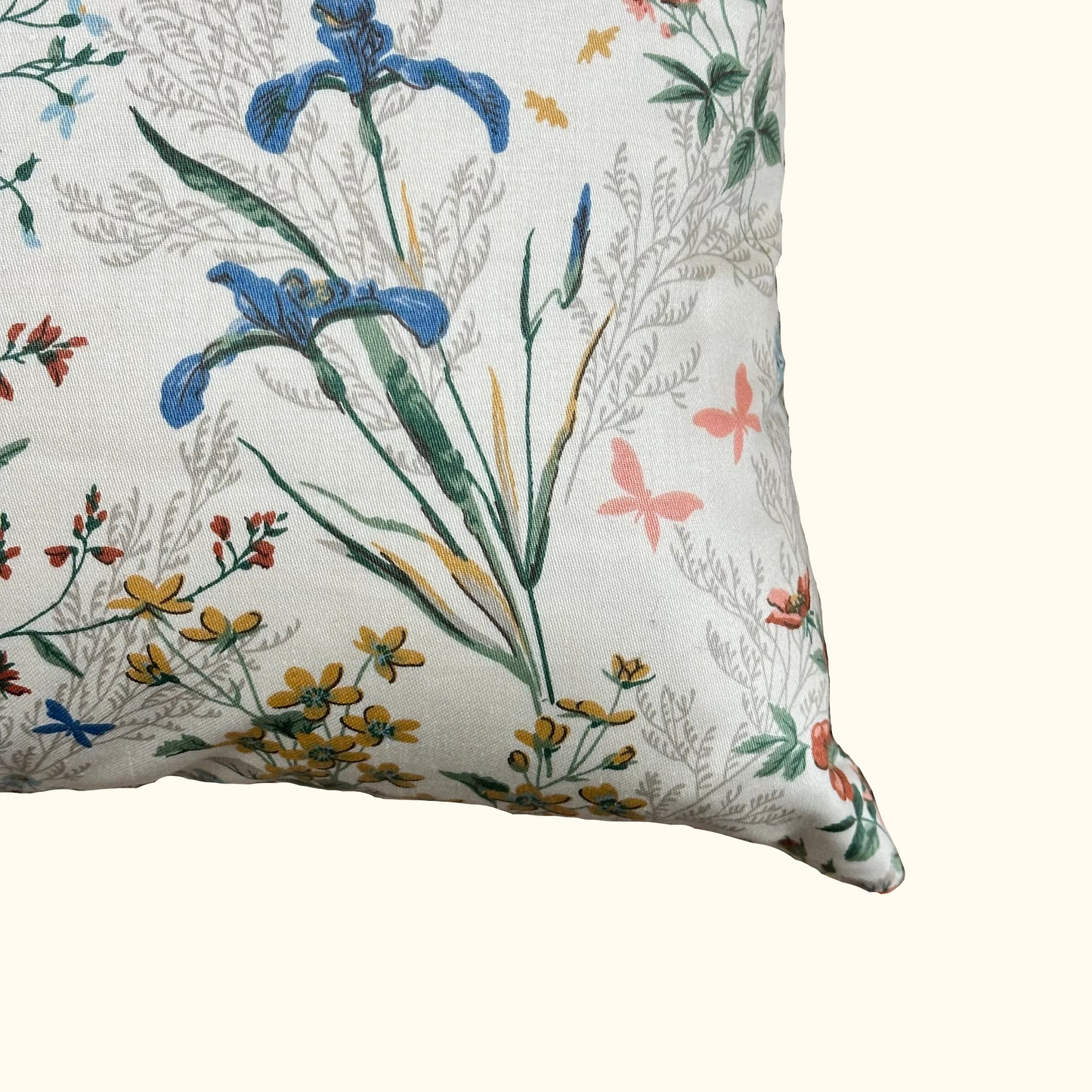 Vintage Botanical Cotton Sateen Pillow - 16" x 16" - 479c