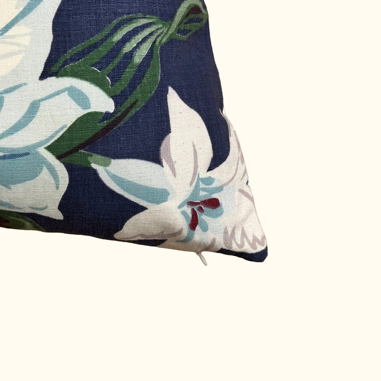Vintage Salson Floral Cotton c. 1950's Pillow - 13" x 20" - 469b