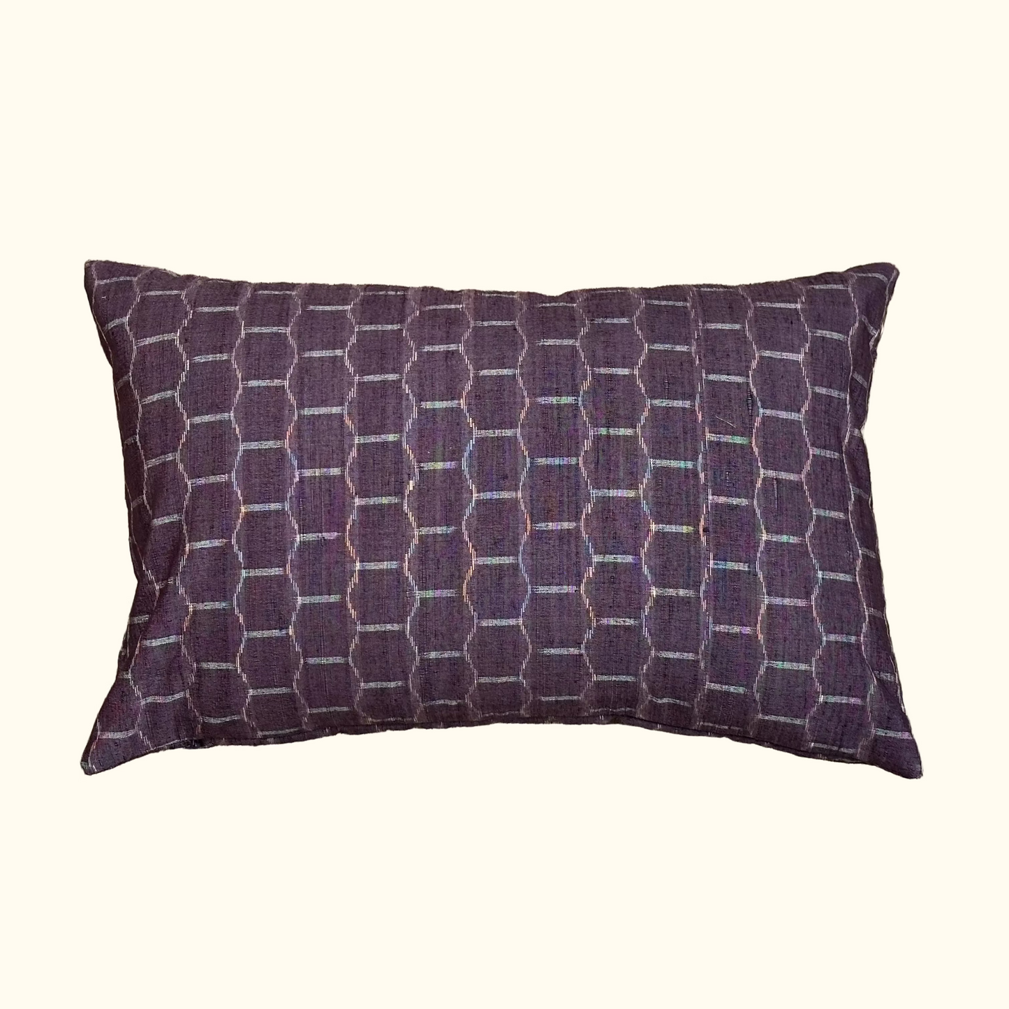Vintage Silk Ikat Kimono Pillow - 11" x 17" - Japan - 435a