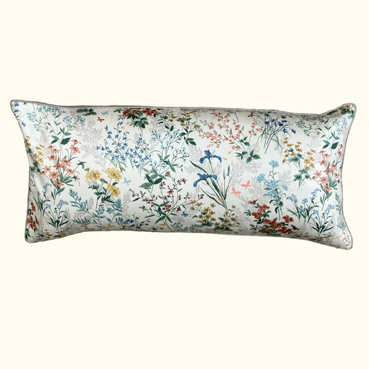 Vintage Botanical Cotton Sateen Pillow - 16" x 36" - 479a