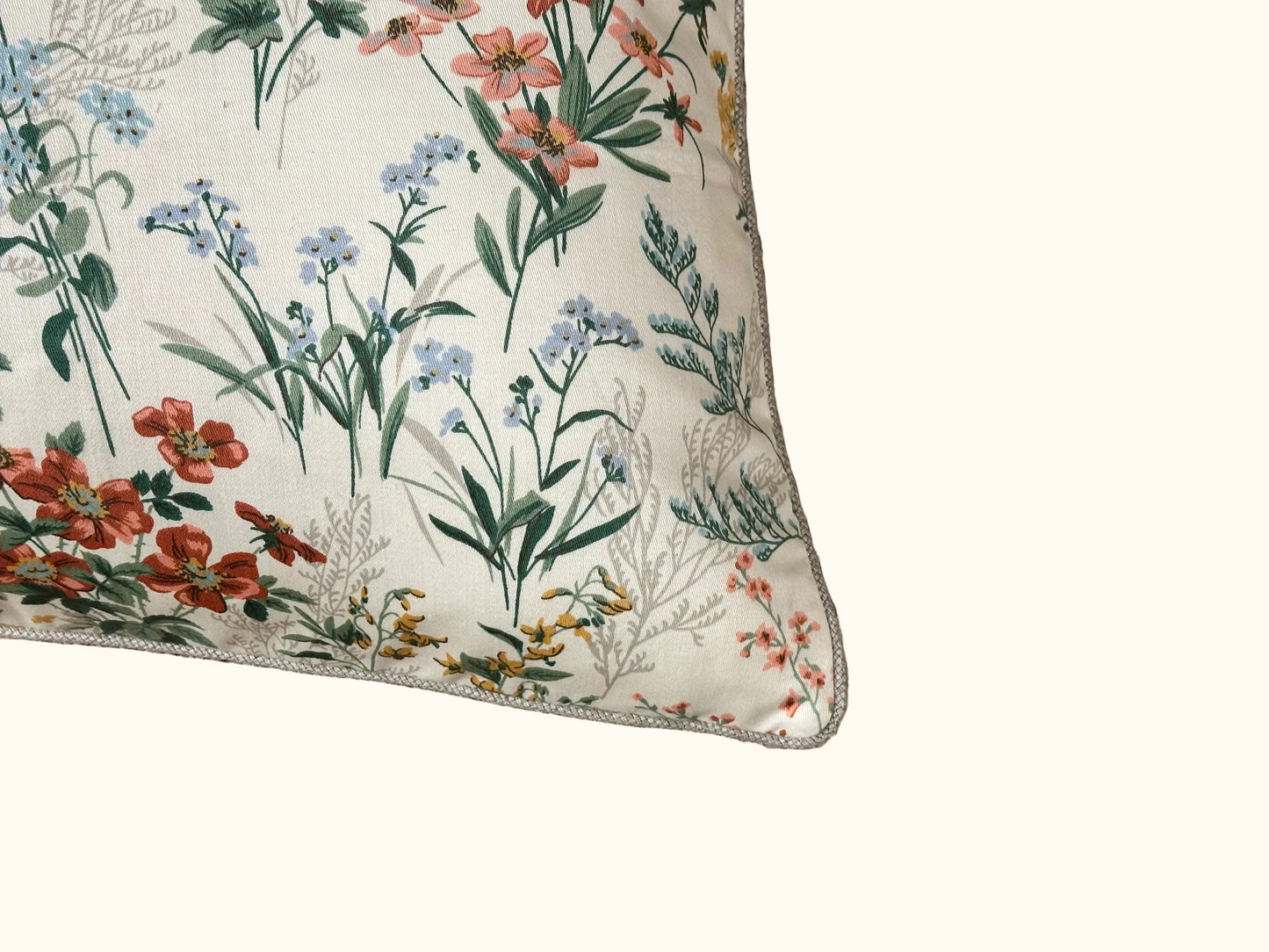 Vintage Botanical Cotton Sateen Pillow - 16" x 36" - 479a
