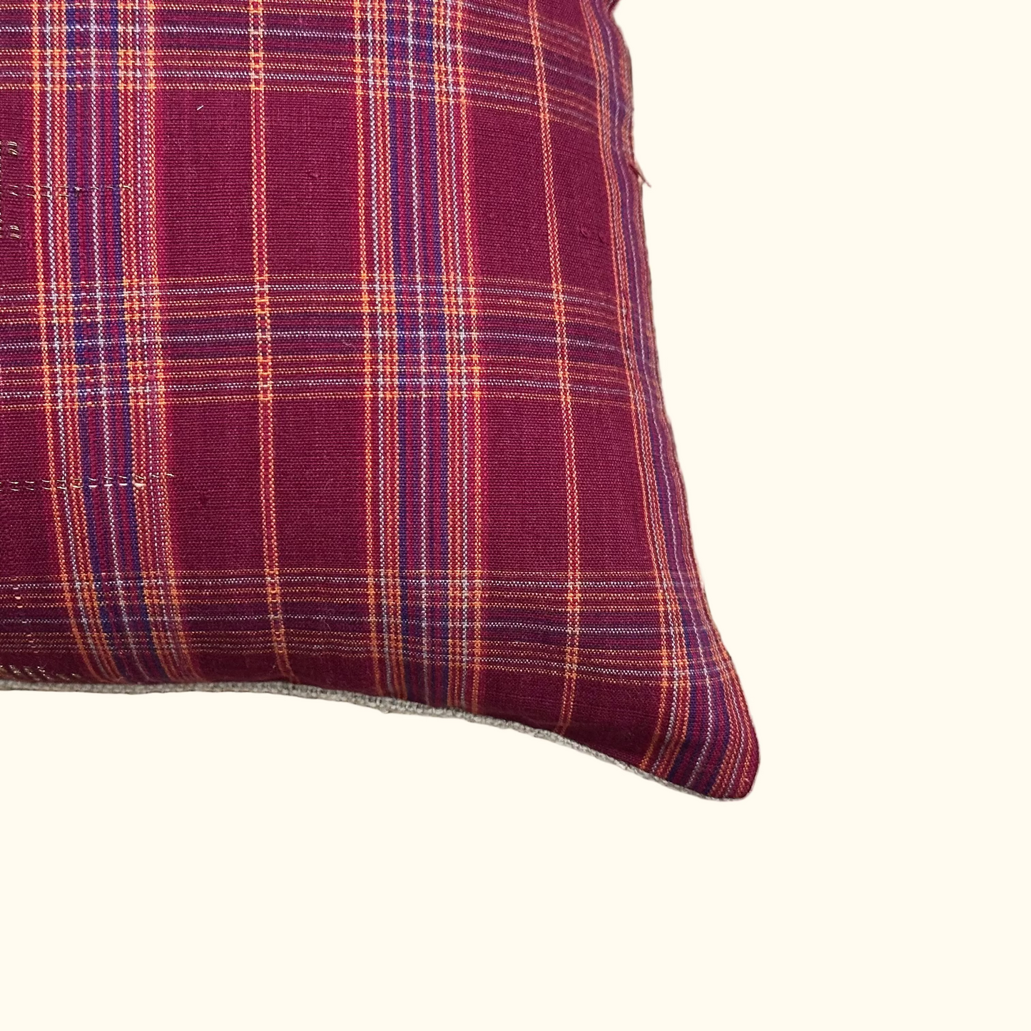 Vintage Dobby Weave with Metallic Detail Pillow - 11" x 17" - India - 544a