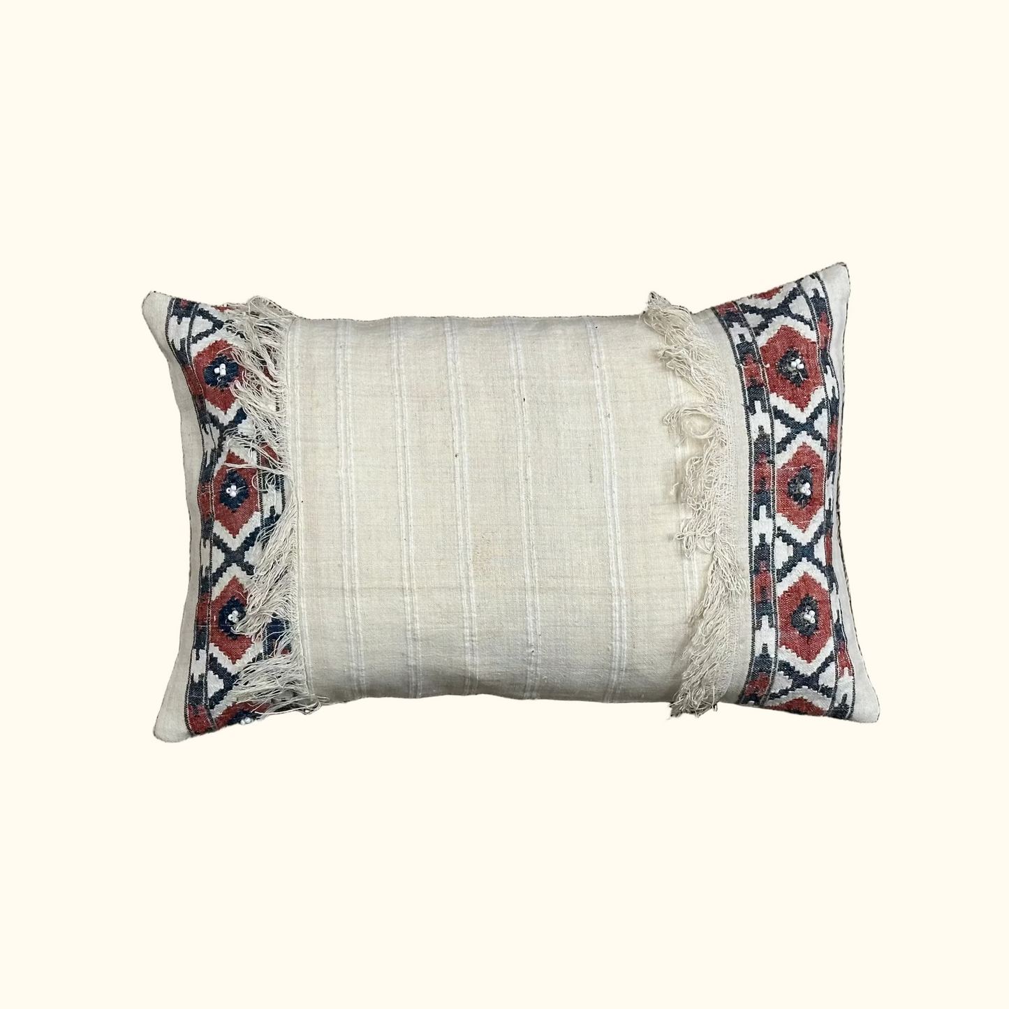 Vintage Embroidered Hamam Towel Pillow - 13 x 20 - Turkey - 562a