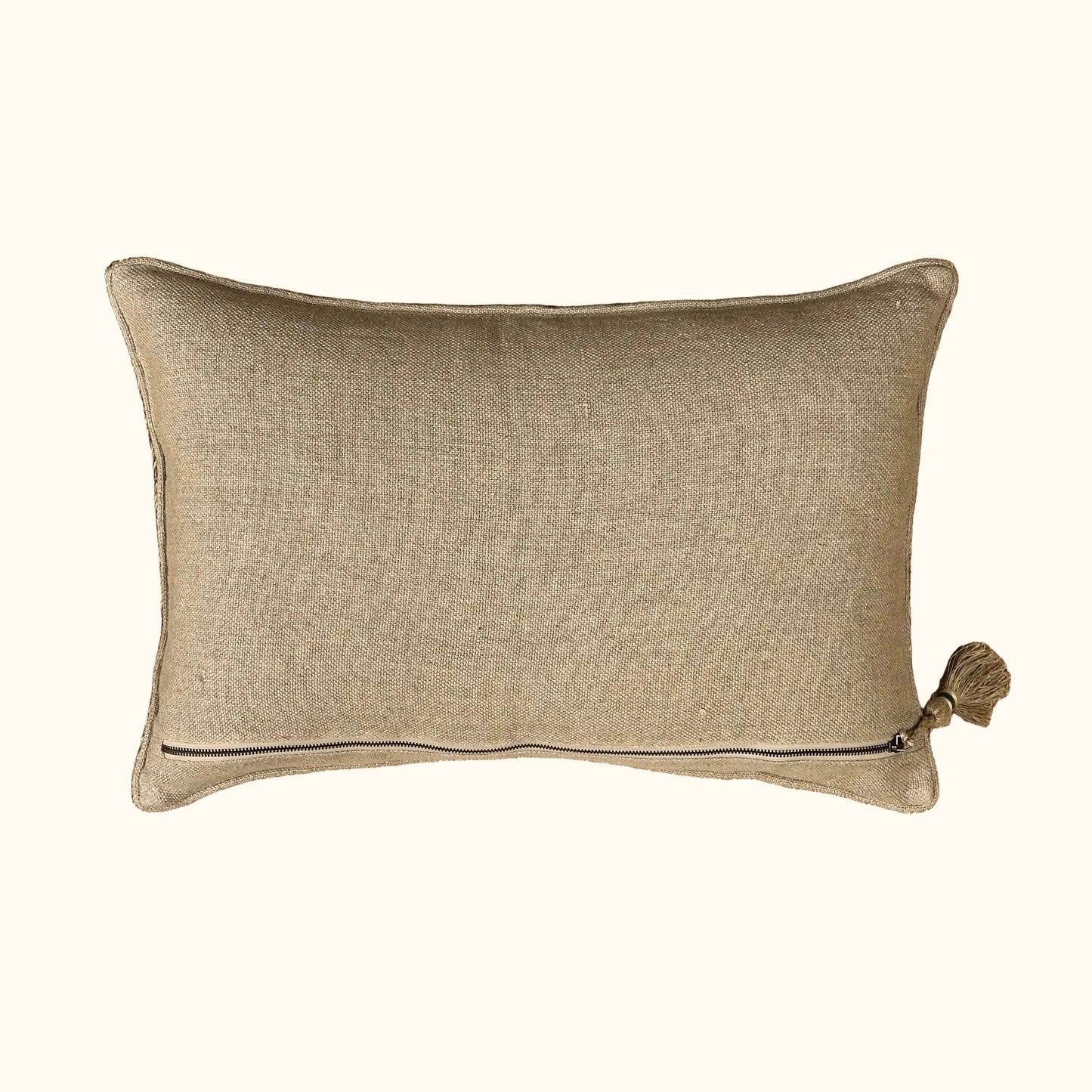 Vintage Crewel Wool Embroidery Pillow - 16 x 24 - 554b