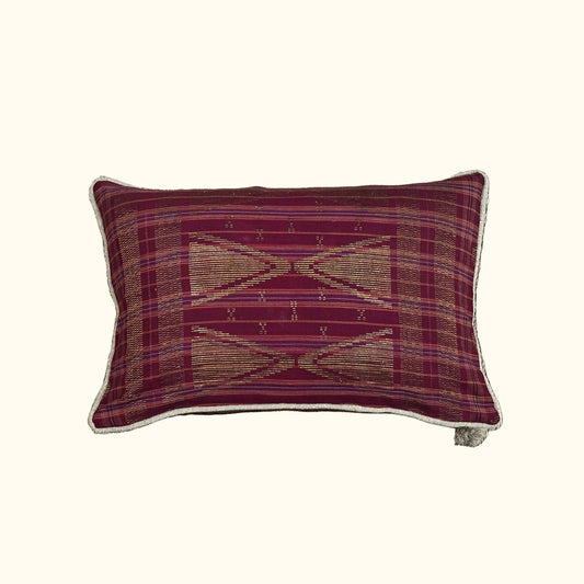 Vintage Dobby Weave with Metallic Detail Pillow - 13 x 20 - India - 568c