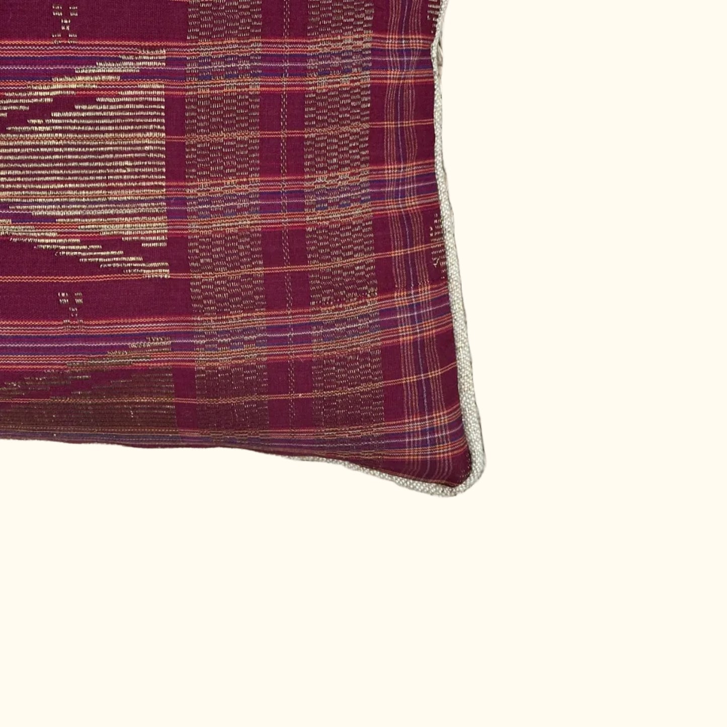 Vintage Dobby Weave with Metallic Detail Pillow - 13 x 20 - India - 568c