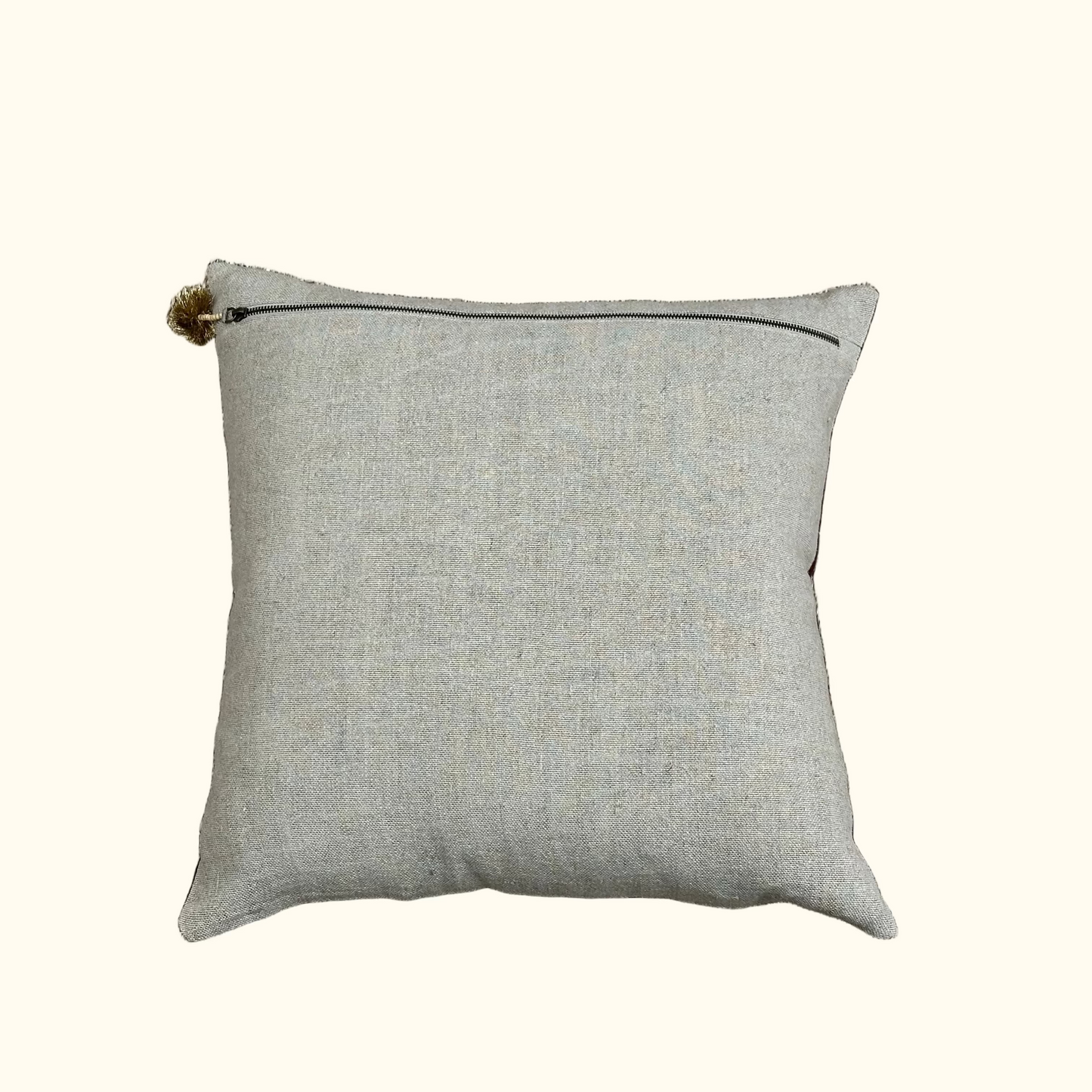 Vintage Dobby Weave with Metallic Detail Pillow - 20" x 20" - India - 568a
