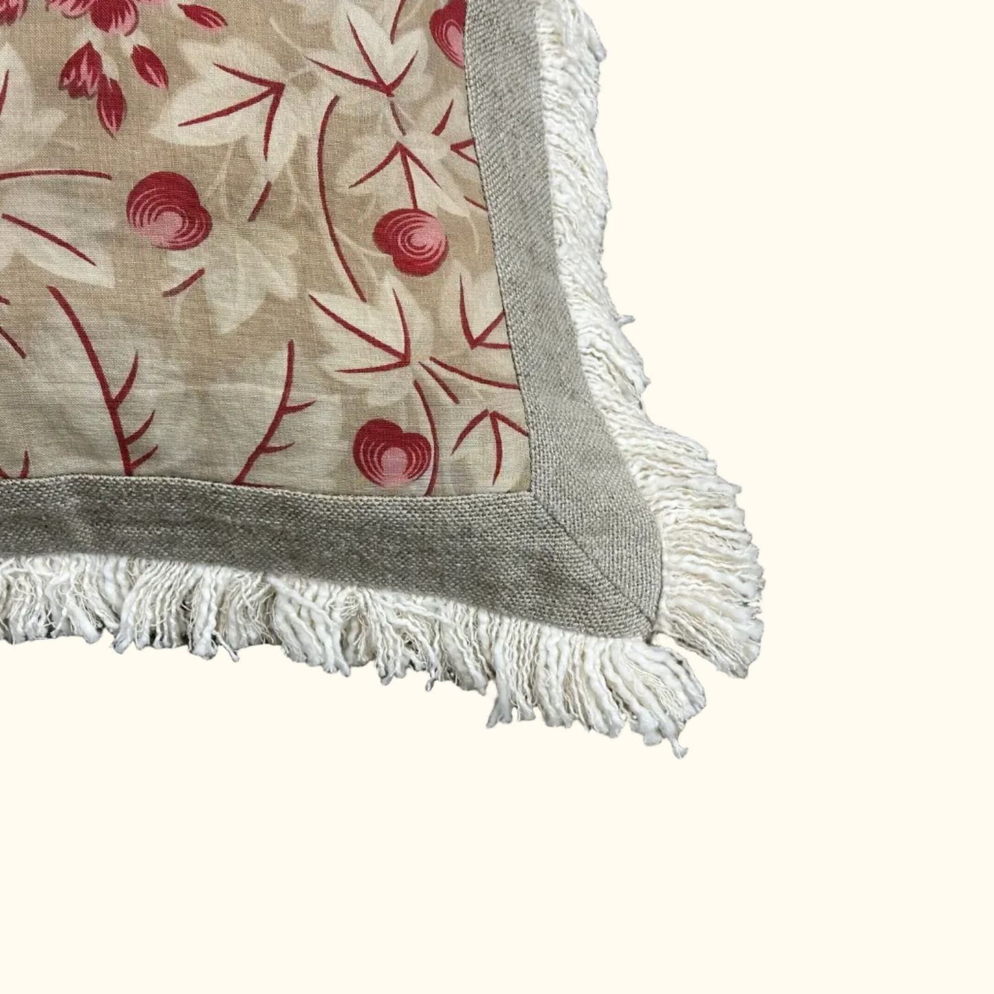 Vintage Floral Print Pillow - 20 x 20 - 566a