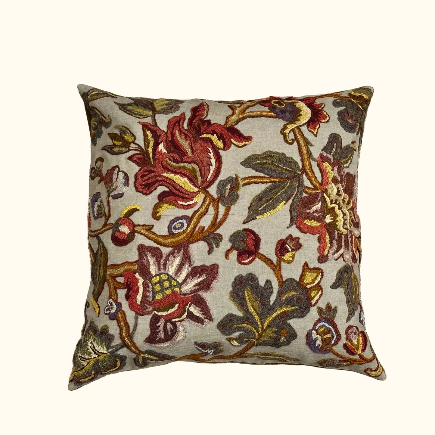 Vintage Wool Pillow - 22" x 22" - 409b