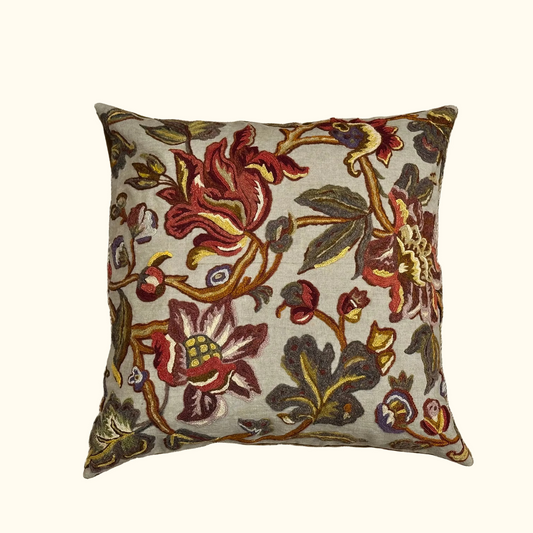 Vintage Wool Pillow - 22" x 22" - 409a