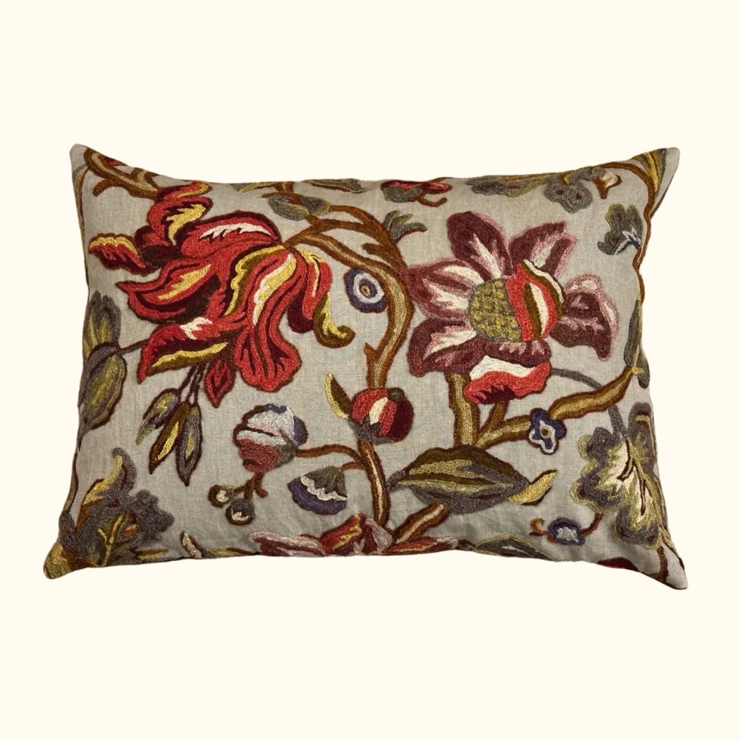 Vintage Wool Pillow - 15" x 21" - 409c