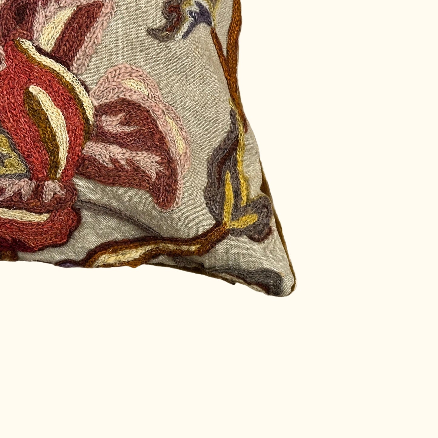 Vintage Wool Pillow - 15" x 21" - 409d