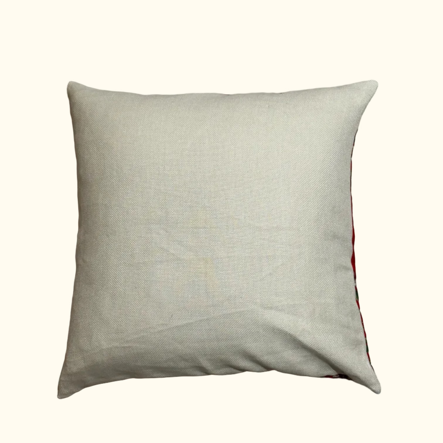 Vintage 1940's Floral Pillow - 22" x 22" - France - 494a
