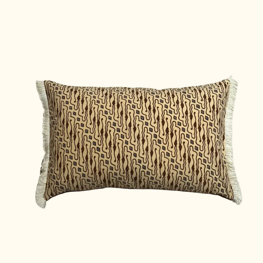 Vintage Batik Pillow - 13" x 20" - 496c