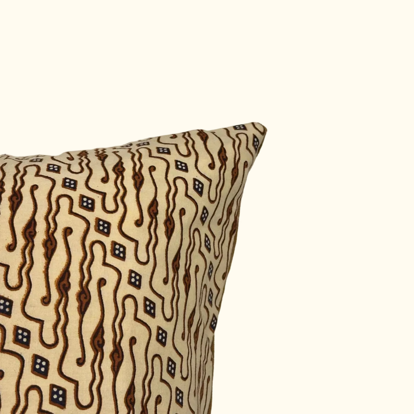 Vintage Batik Pillow - 22" x 22" - 496a