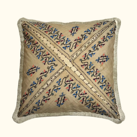 Antique Ottoman Embroidery - 22" x 22" - 535a