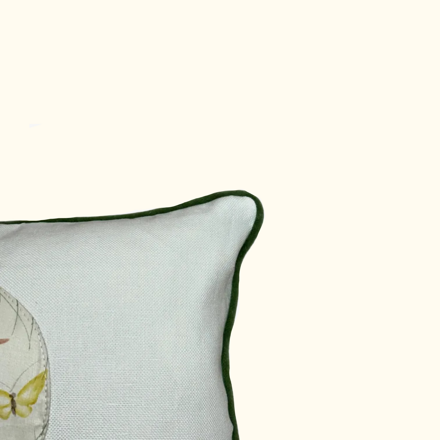 Vintage Hand Painted Silk Pillow - 11" x 17" - 539c